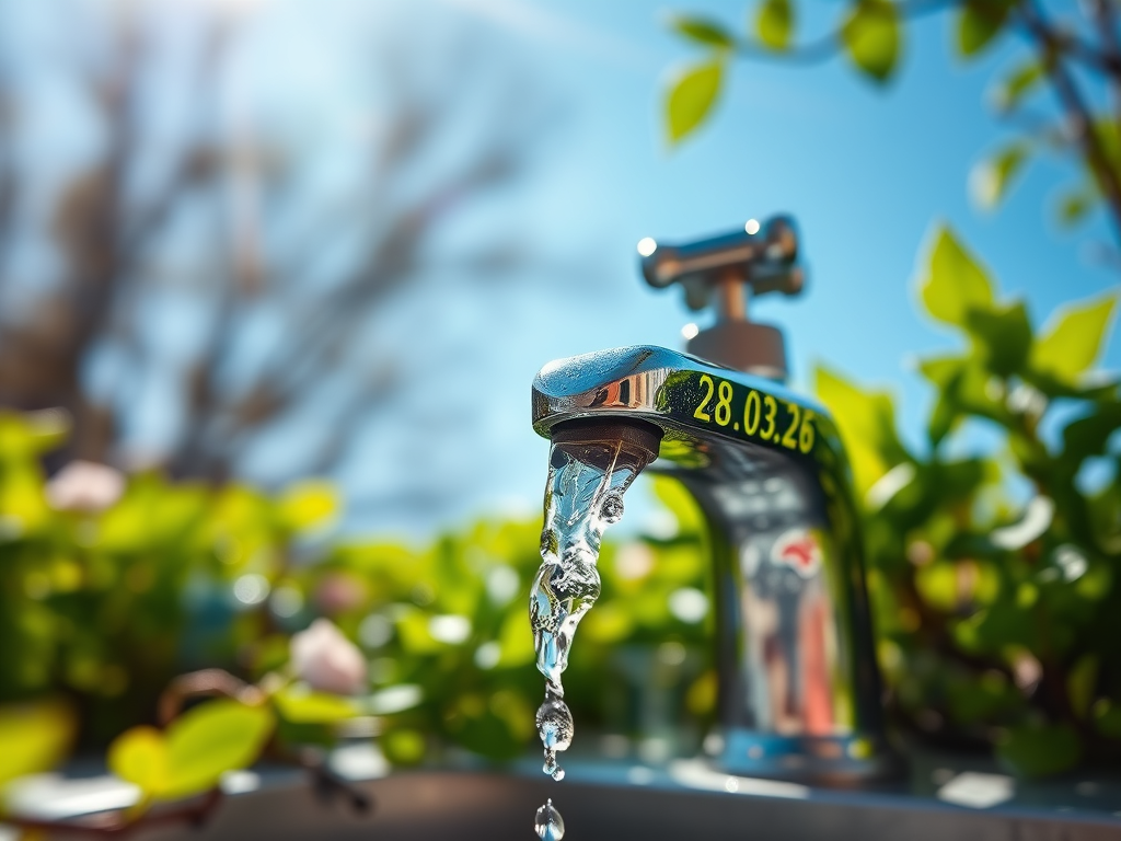 Anstellen des Wassers